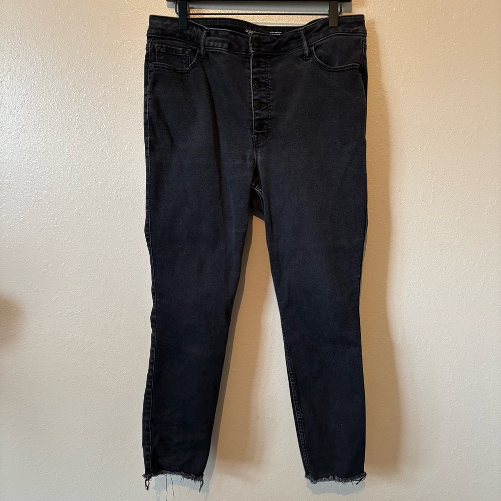 Old Navy extra high rise button fly rockstar jeans
